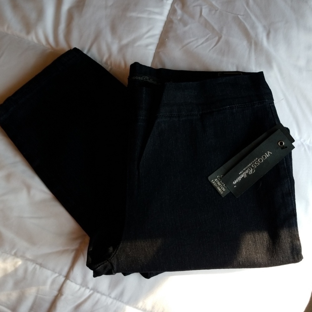 VIGOSS| DARK WASH STRETCH DENIM LEGGINGS SZ 9/10
